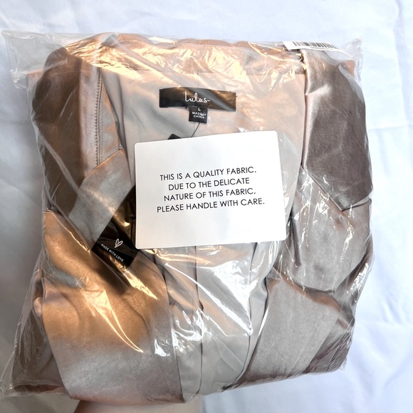 Lulu's Taupe Satin Oversized Blazer - NWT, very oversized - Picture 4 of 7